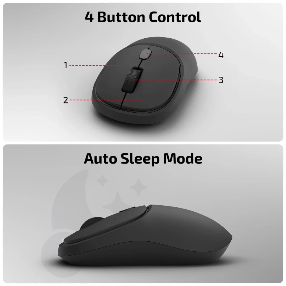 Iball Wireless Mouse GLIDR S100 Black view 4